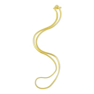 ARVINO WOMEN'S SEAMED SNAKE CHAIN NECKLACE GOLD VERMEIL