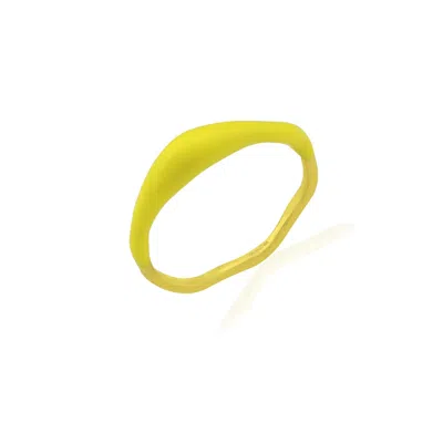 Arvino Women's Yellow Enamel Molten Ring- Gold Vermeil