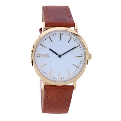 Arvo White Face Gold Time Sawyer Watch In Multi