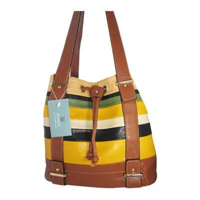 Aryana Ashlyn3brn Brown Handbag With Top Zip Closure In Multi