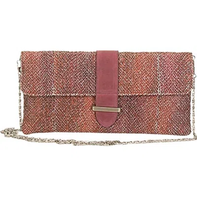 Aryana Rina-2-red Chic Tweed Chain Strap Clutch Style Womens Handbag