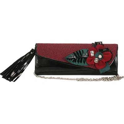 Aryana Yasi-1-bk-red Chic Camel Criss Crossbody Adjustable Strap Womens Tote Bag In Multi