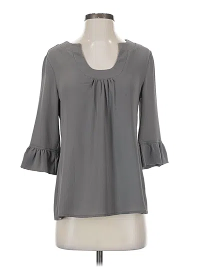 Pre-owned Aryeh 3/4 Sleeve Blouse In Gray
