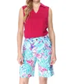 Aryeh Angela Flamingo Bermuda Shorts In Aqua/multi In Multi