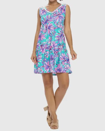 Aryeh Chandler Tiered Dress In Mint In Multi