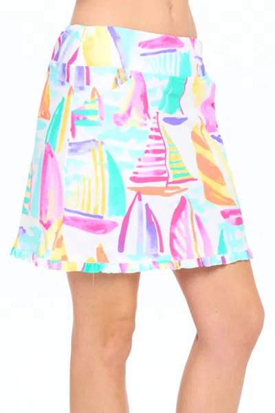 Aryeh Darlene Ruffle Hem Skort In Multi Bright