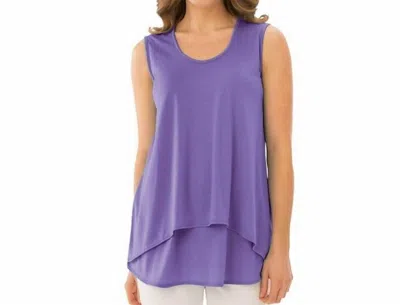 Aryeh Double Tier Layered Sleeveless Tank Top In Lavender In Purple