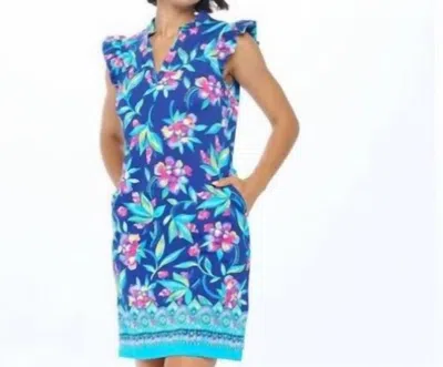 Aryeh Floral Shift Dress In Blue In Multi