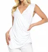 Aryeh Misty Wrap Top In White In White
