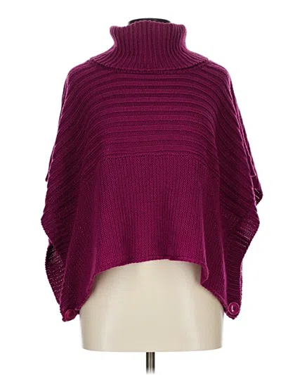 Pre-owned Aryeh Poncho In Burgundy