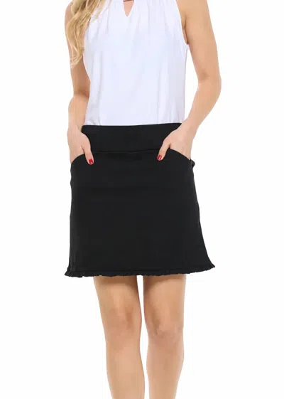 Aryeh Ruffle Hem Skort In Black