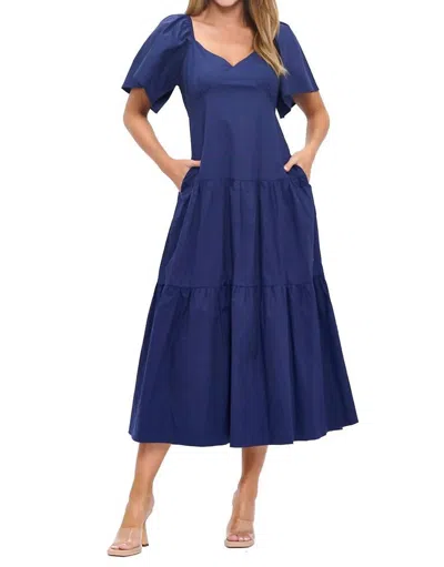 Aryeh Shirley Scoop Neck Maxi Dress In Blue