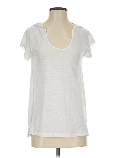 Pre-owned Aryeh Short Sleeve Top Silver Scoop Neck Tops