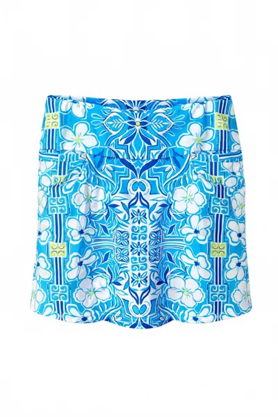 Aryeh Women's Giselle Skort In White & Blue