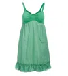 Aryeh Women's Swiss Dot Mini Dress In Sea In Gold
