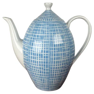 Pre-owned Arzberg Mid-century German Tea Or Coffee Pot By Heinrich Löffelhardt For , 1960s In Blue