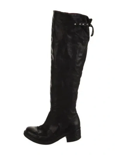Pre-owned A.s. 98 Leather Boots In Black