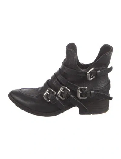 Pre-owned A.s. 98 Leather Boots In Black