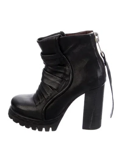 Pre-owned A.s. 98 Leather Boots In Black