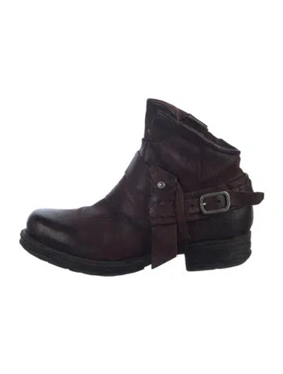 Pre-owned A.s. 98 Leather Boots In Brown