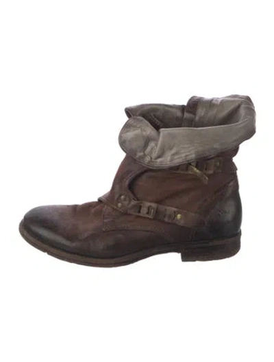 Pre-owned A.s. 98 Leather Boots In Brown