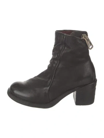 Pre-owned A.s. 98 Leather Combat Boots In Black