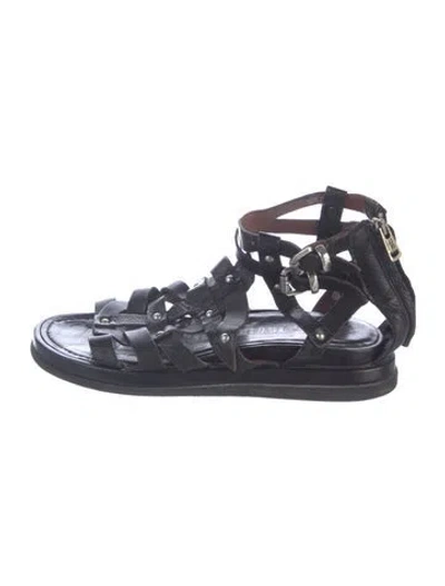 Pre-owned A.s. 98 Leather Gladiator Sandals In Blue