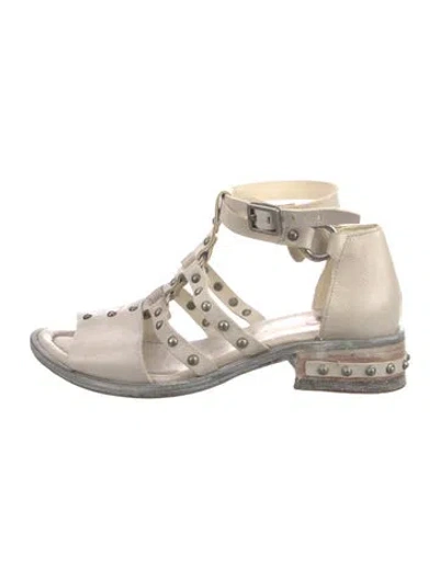 Pre-owned A.s. 98 Leather Gladiator Sandals In White