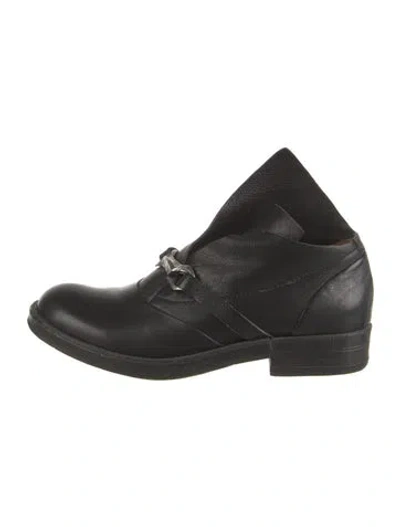 Pre-owned A.s. 98 Leather Mules In Black
