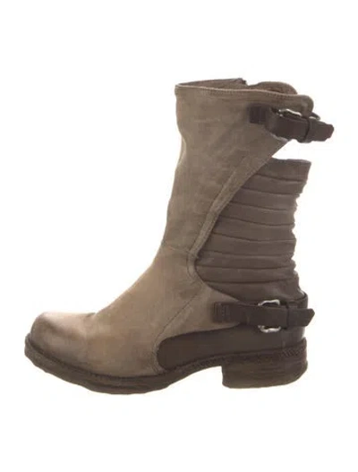 Pre-owned A.s. 98 Leather Rain Boots In Neutral