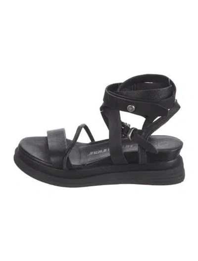 Pre-owned A.s. 98 Leather Sandals In Black