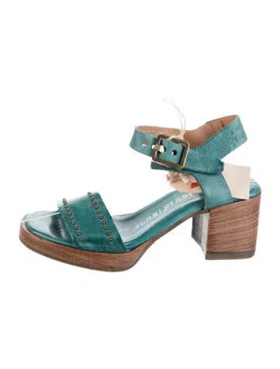 Pre-owned A.s. 98 Leather Sandals In Blue