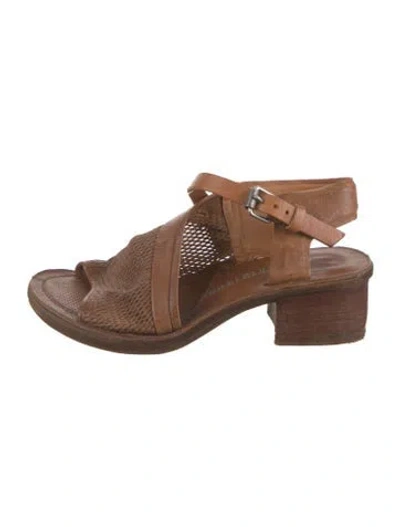 Pre-owned A.s. 98 Leather Sandals In Brown
