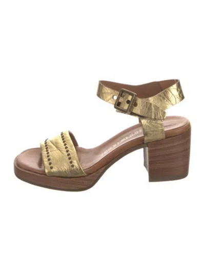 Pre-owned A.s. 98 Leather Sandals In Brown