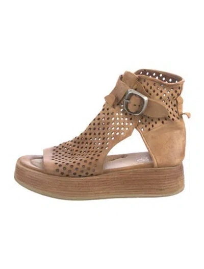 Pre-owned A.s. 98 Leather Sandals In Neutrals