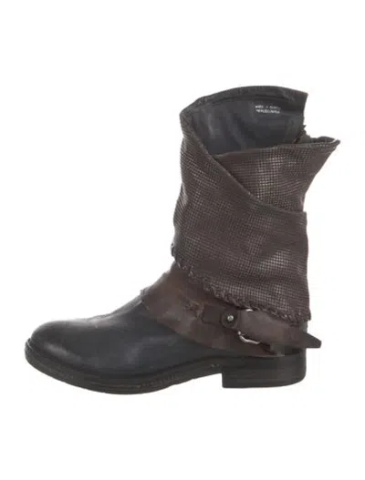 Pre-owned A.s. 98 Leather Slouch Boots In Brown