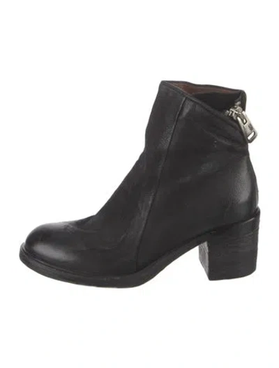 Pre-owned A.s. 98 Leather Sock Boots In Black