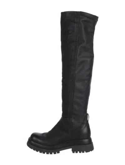 Pre-owned A.s. 98 Leather Studded Accents Boots In Black
