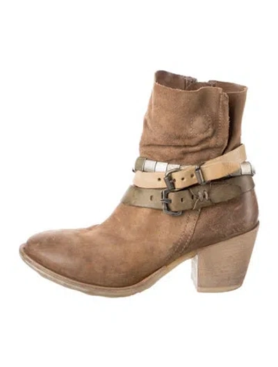 Pre-owned A.s. 98 Suede Boots In Brown