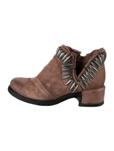 Pre-owned A.s. 98 Suede Boots In Brown