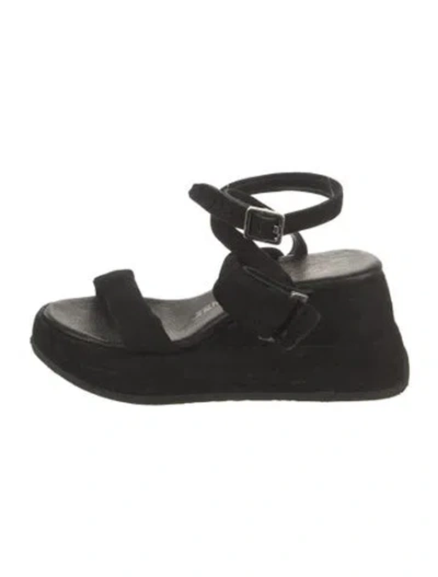 Pre-owned A.s. 98 Suede Sandals In Black