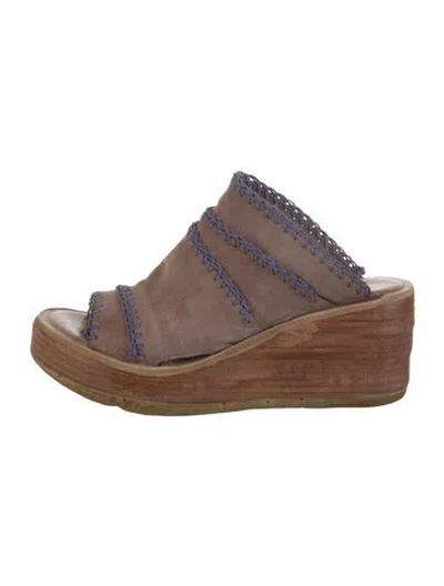 Pre-owned A.s. 98 Suede Sandals In Brown