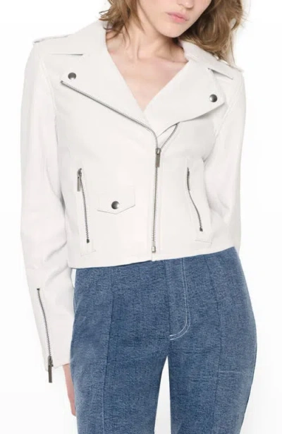 As B Y Df Cult Recycled Leather Jacket In White