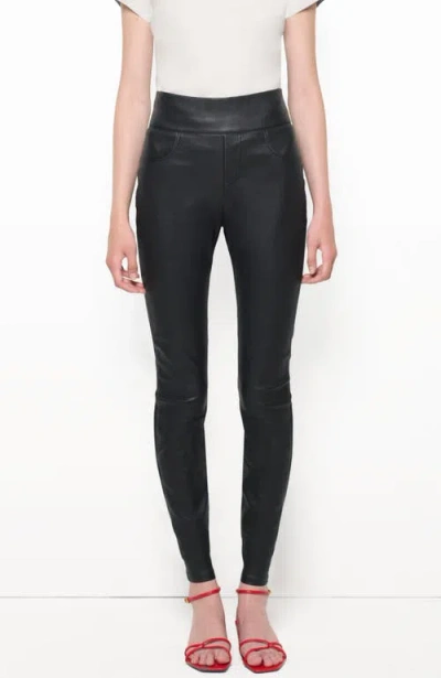 As B Y Df Gigi Stretch Leather Leggings In Black
