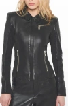 As B Y Df Mrs. Smith Leather Jacket In Black