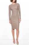 As B Y Df Mrs. Smith Stretch Leather Dress In Truffle