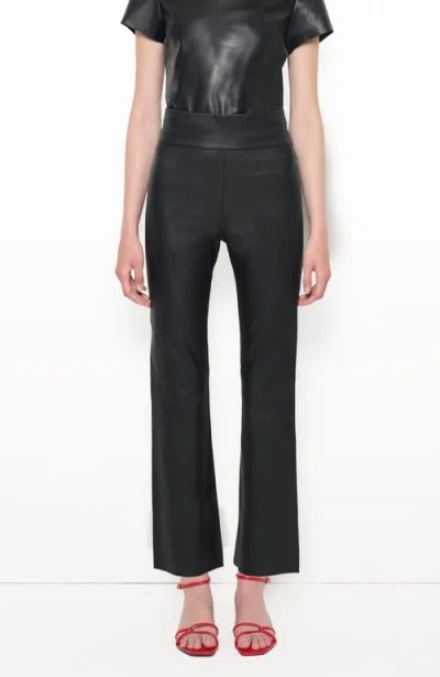 As B Y Df Reagan Stretch Leather Leggings In Black