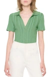 As B Y Df Tilda Ribbed Top In Mint Matcha