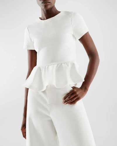 As By Df Alexandria Peplum Top In White