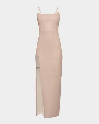 As By Df Aphrodite Stretch Leather Dress In Pink